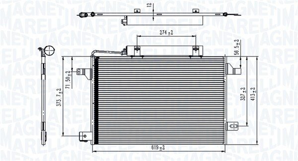 Kondensator, Klimaanlage MAGNETI MARELLI 350203745000