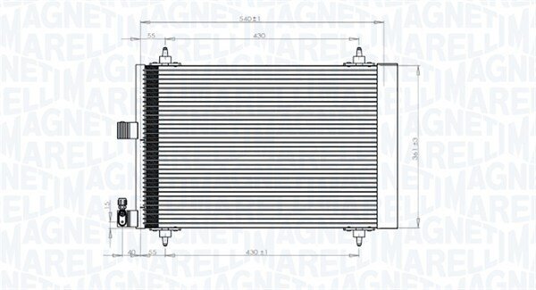 Kondensator, Klimaanlage MAGNETI MARELLI 350203839000