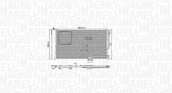 Kondensator, Klimaanlage MAGNETI MARELLI 350203946000