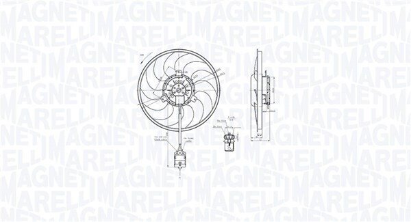 Lüfter, Motorkühlung 12 V MAGNETI MARELLI 069422860010