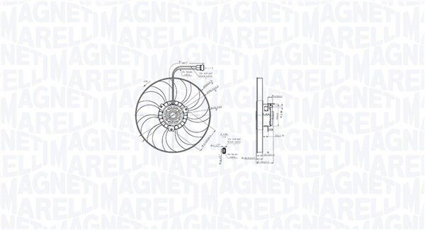 Lüfter, Motorkühlung 12 V MAGNETI MARELLI 069422886010