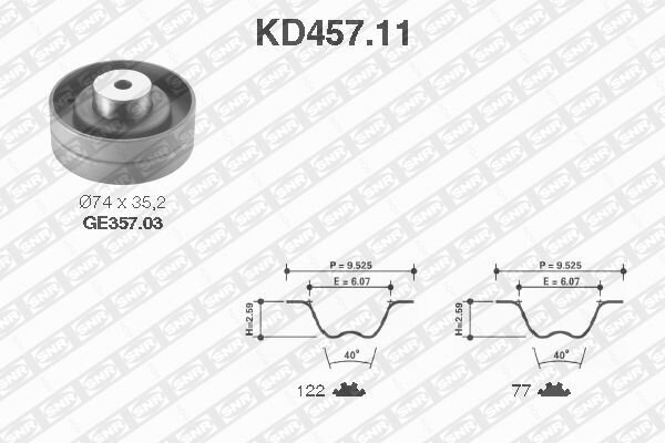 Zahnriemensatz SNR KD457.11