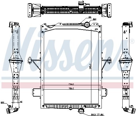 Kühler, Motorkühlung NISSENS 65624