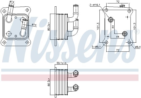 Ölkühler, Motoröl NISSENS 91453