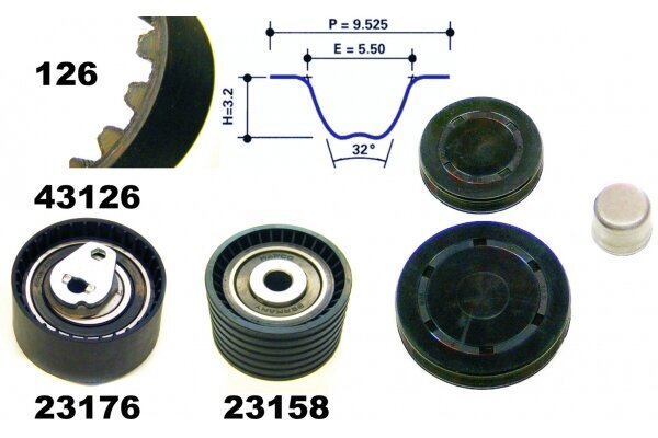 Zahnriemensatz MAPCO 23126