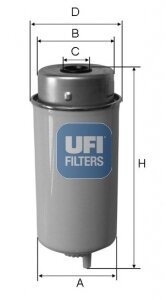 Kraftstofffilter UFI 24.458.00 Bild Kraftstofffilter UFI 24.458.00