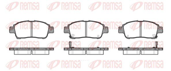 Bremsbelagsatz, Scheibenbremse REMSA 0712.02 Bild Bremsbelagsatz, Scheibenbremse REMSA 0712.02