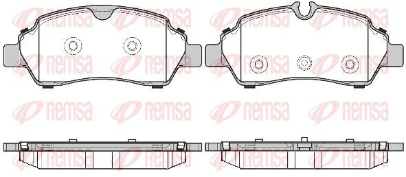Bremsbelagsatz, Scheibenbremse REMSA 1605.00