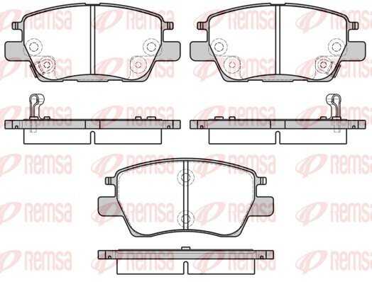 Bremsbelagsatz, Scheibenbremse REMSA 1630.12