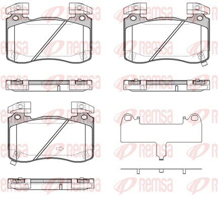 Bremsbelagsatz, Scheibenbremse REMSA 1813.02