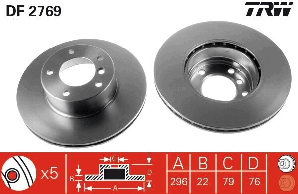 Bremsscheibe TRW DF2769