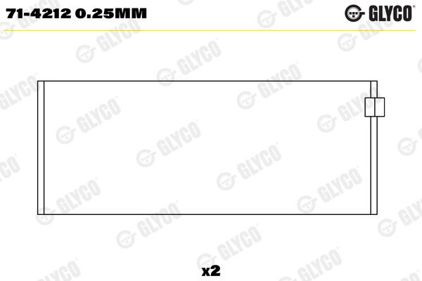 Pleuellager GLYCO 71-4212 0.25mm