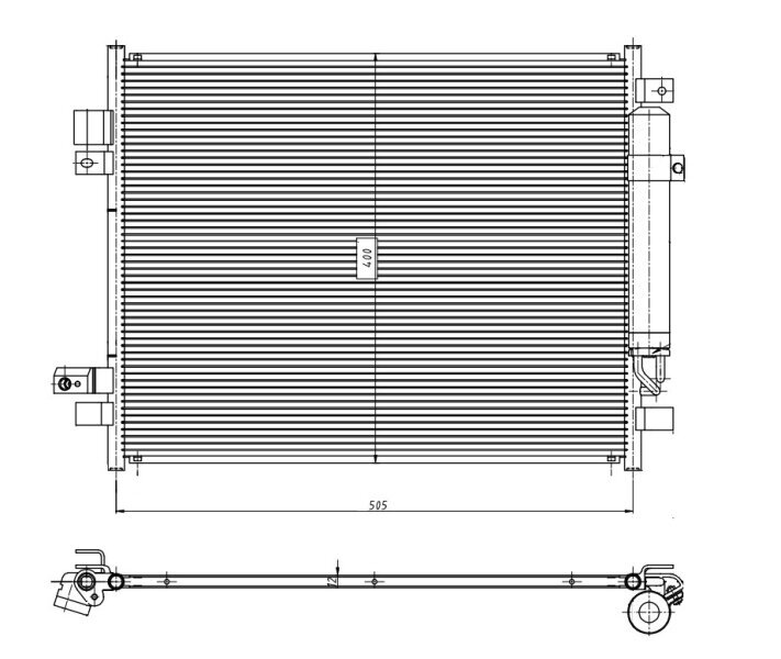 Kondensator, Klimaanlage NRF 350418