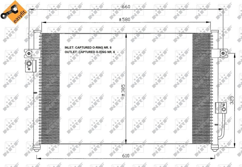 Kondensator, Klimaanlage NRF 35426