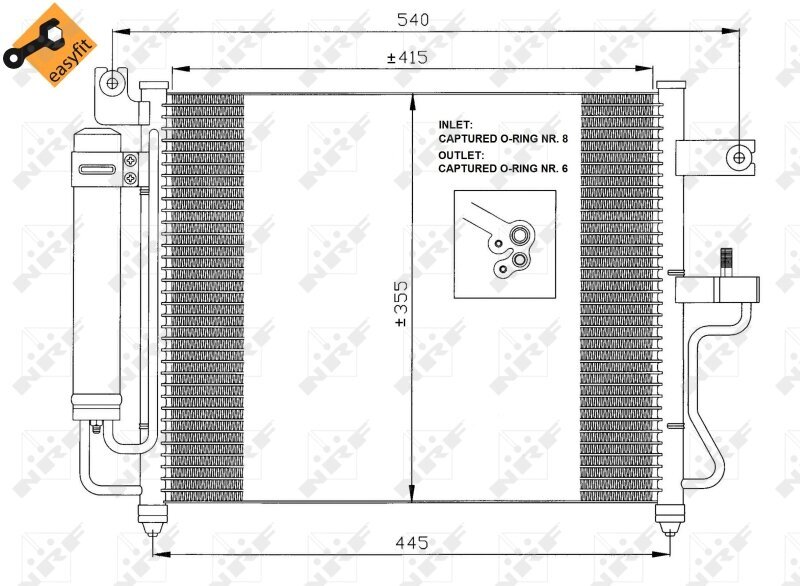 Kondensator, Klimaanlage NRF 35428