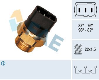 Temperaturschalter, Kühlerlüfter FAE 37950