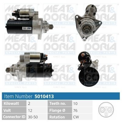 Starter 12 V 2 kW MEAT & DORIA 5010413