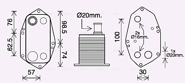 Ölkühler, Motoröl AVA QUALITY COOLING BW3571