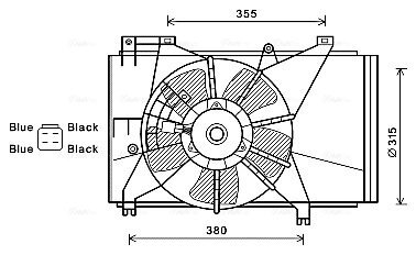 Lüfter, Motorkühlung 12 V AVA QUALITY COOLING MZ7543