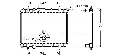 Kühler, Motorkühlung AVA QUALITY COOLING PEA2247