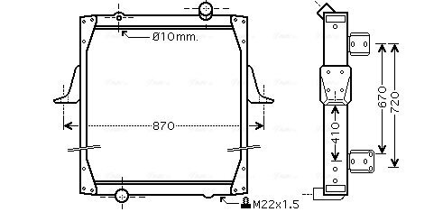 Kühler, Motorkühlung AVA QUALITY COOLING RE2081