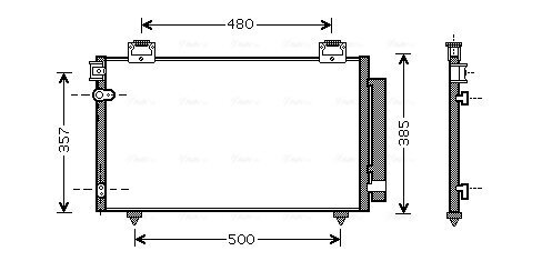 Kondensator, Klimaanlage AVA QUALITY COOLING TO5392D