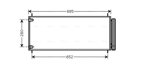 Kondensator, Klimaanlage AVA QUALITY COOLING TO5406D Bild Kondensator, Klimaanlage AVA QUALITY COOLING TO5406D