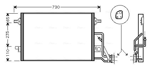 Kondensator, Klimaanlage AVA QUALITY COOLING VN5190