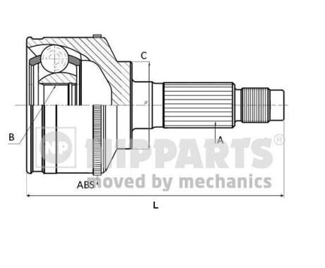 Gelenksatz, Antriebswelle NIPPARTS N2820517