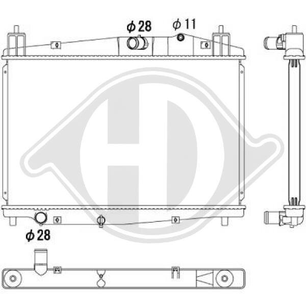 Kühler, Motorkühlung DIEDERICHS DCM2276 Bild Kühler, Motorkühlung DIEDERICHS DCM2276