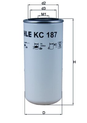 Kraftstofffilter MAHLE KC 187