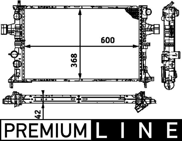 Kühler, Motorkühlung MAHLE CR 319 000P