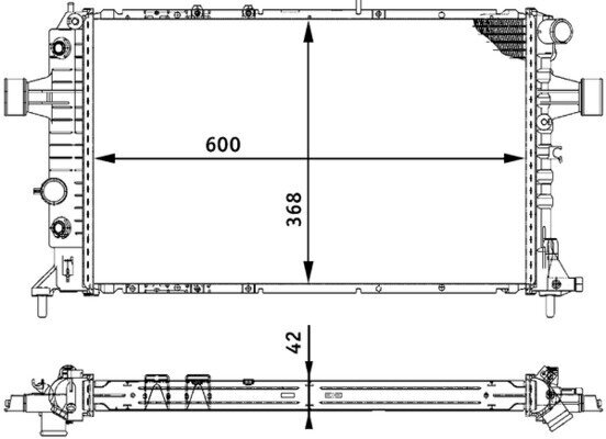 Kühler, Motorkühlung MAHLE CR 320 000S