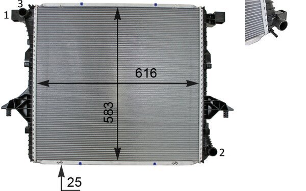 Kühler, Motorkühlung MAHLE CR 81 000S