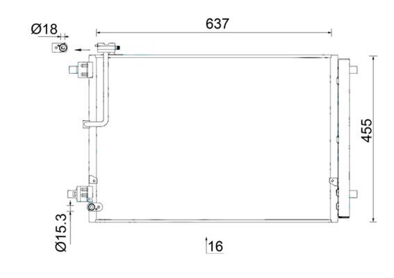 Kondensator, Klimaanlage MAHLE AC 949 000S Bild Kondensator, Klimaanlage MAHLE AC 949 000S