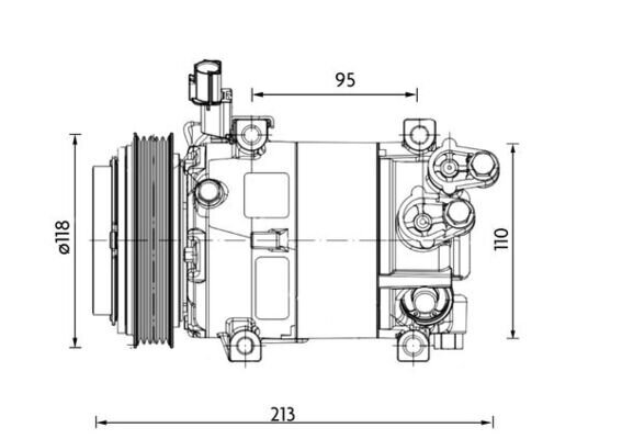 Kompressor, Klimaanlage 12 V MAHLE ACP 1468 000P