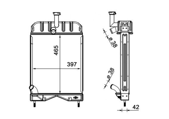 Kühler, Motorkühlung MAHLE CR 2332 000S