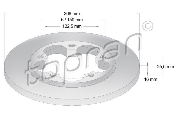 Bremsscheibe TOPRAN 305 091