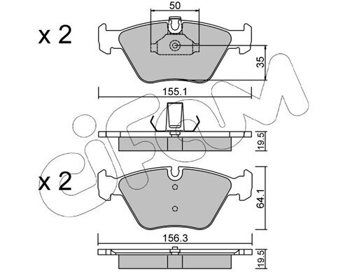 Bremsbelagsatz, Scheibenbremse CIFAM 822-207-0