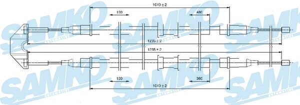 Seilzug, Feststellbremse SAMKO C0550B Bild Seilzug, Feststellbremse SAMKO C0550B