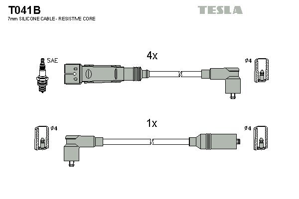 Zündleitungssatz TESLA T041B