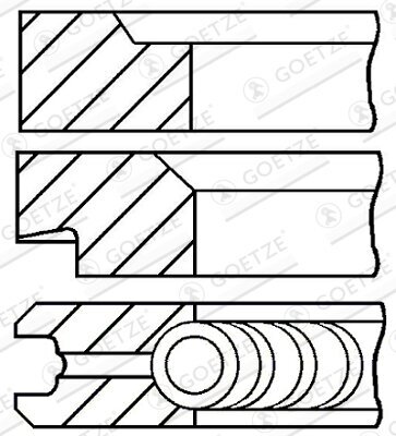 Kolbenringsatz GOETZE ENGINE 08-322700-00