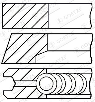 Kolbenringsatz GOETZE ENGINE 08-524900-00