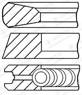 Kolbenringsatz GOETZE ENGINE 08-741800-00