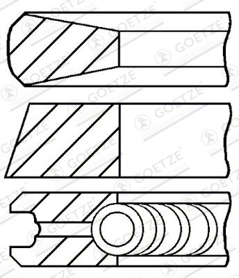 Kolbenringsatz GOETZE ENGINE 08-879207-00 Bild Kolbenringsatz GOETZE ENGINE 08-879207-00