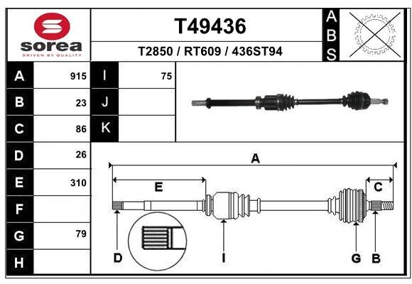 Antriebswelle EAI T49436