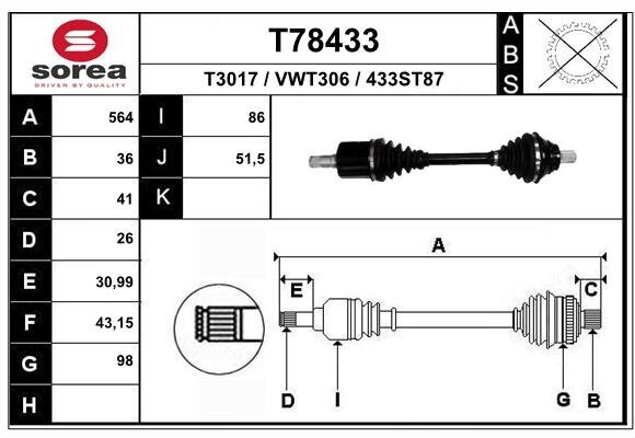 Antriebswelle EAI T78433