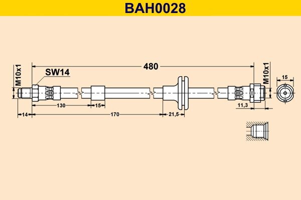 Bremsschlauch BARUM BAH0028