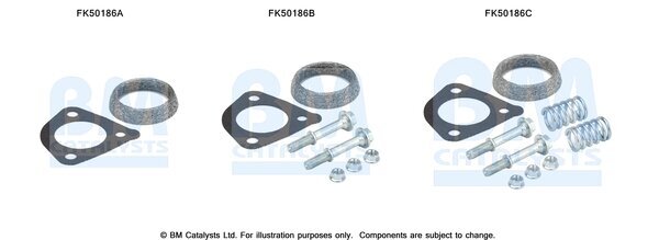 Montagesatz, Abgasrohr BM CATALYSTS FK50186