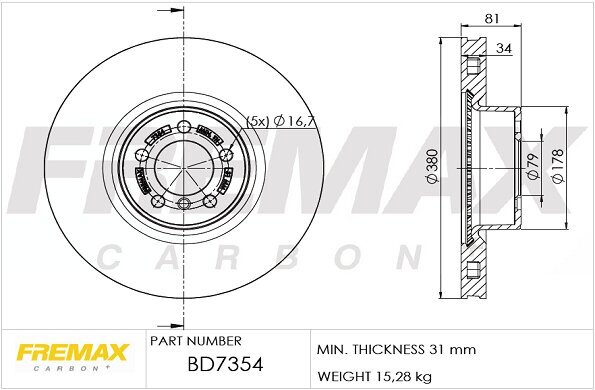 Bremsscheibe FREMAX BD-7354